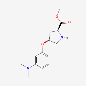 Methyl (2S,4S)-4-[3-(dimethylamino)phenoxy]-2-pyrrolidinecarboxylate