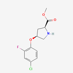 Methyl (2S,4S)-4-(4-chloro-2-fluorophenoxy)-2-pyrrolidinecarboxylate