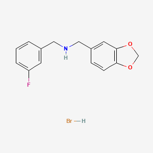 Benzo[1,3]dioxol-5-ylmethyl-(3-fluoro-benzyl)-amine hydrobromide