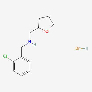 molecular formula C12H17BrClNO B3083004 (2-Chloro-benzyl)-(tetrahydro-furan-2-ylmethyl)-amine hydrobromide CAS No. 1135232-85-7