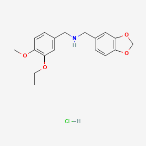 Benzo[1,3]dioxol-5-ylmethyl-(3-ethoxy-4-methoxy-benzyl)-amine hydrochloride