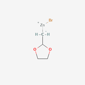 molecular formula C4H7BrO2Zn B3083061 (1,3-Dioxolan-2-ylmethyl)zinc bromide CAS No. 1135389-59-1