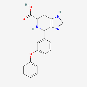 molecular formula C19H17N3O3 B3083085 4-(3-Phenoxyphenyl)-3H,4H,5H,6H,7H-imidazo[4,5-c]pyridine-6-carboxylic acid CAS No. 1135901-61-9