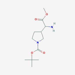 molecular formula C12H22N2O4 B3083099 Tert-butyl 3-(1-amino-2-methoxy-2-oxoethyl)pyrrolidine-1-carboxylate CAS No. 1135916-70-9