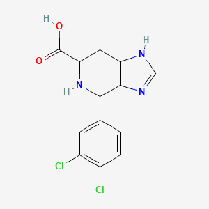 molecular formula C13H11Cl2N3O2 B3083126 4-(3,4-Dichlorophenyl)-3H,4H,5H,6H,7H-imidazo[4,5-c]pyridine-6-carboxylic acid CAS No. 1136834-69-9