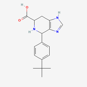 molecular formula C17H21N3O2 B3083148 4-(4-tert-Butylphenyl)-3H,4H,5H,6H,7H-imidazo[4,5-c]pyridine-6-carboxylic acid CAS No. 1136897-68-1