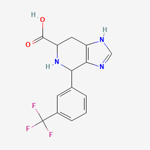 molecular formula C14H12F3N3O2 B3083182 4-[3-(Trifluoromethyl)phenyl]-3H,4H,5H,6H,7H-imidazo[4,5-c]pyridine-6-carboxylic acid CAS No. 1137666-52-4