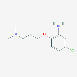 molecular formula C11H17ClN2O B3083207 N-[3-(2-Amino-4-chlorophenoxy)propyl]-N,N-dimethylamine CAS No. 1138-12-1