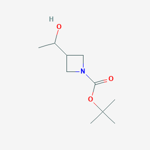 molecular formula C10H19NO3 B3083234 叔丁基 3-(1-羟乙基)氮杂环丁烷-1-羧酸酯 CAS No. 1138331-90-4