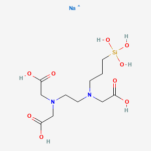 molecular formula C11H22N2NaO9Si B3083250 N-(三甲氧基甲硅烷基丙基)乙二胺三乙酸三钠盐 CAS No. 1138444-28-6
