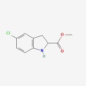 molecular formula C10H10ClNO2 B3083251 5-氯-2,3-二氢-1H-吲哚-2-羧酸甲酯 CAS No. 113896-03-0