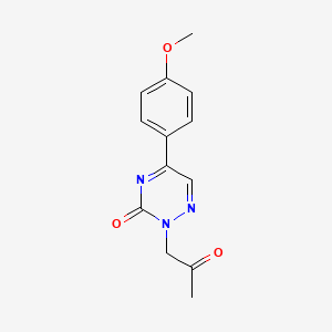 molecular formula C13H13N3O3 B3083258 5-(4-Methoxyphenyl)-2-(2-oxopropyl)-1,2,4-triazin-3(2H)-one CAS No. 113912-98-4