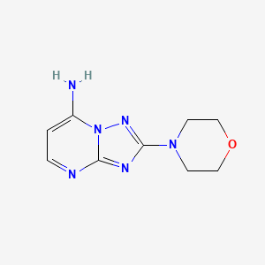molecular formula C9H12N6O B3083273 2-吗啉代[1,2,4]三唑并[1,5-a]嘧啶-7-胺 CAS No. 113967-75-2