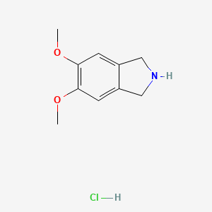 molecular formula C10H14ClNO2 B3083295 5,6-Dimethoxyisoindoline hydrochloride CAS No. 114041-17-7