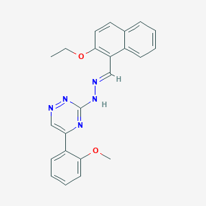 molecular formula C23H21N5O2 B308330 2-Ethoxy-1-naphthaldehyde [5-(2-methoxyphenyl)-1,2,4-triazin-3-yl]hydrazone 