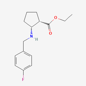molecular formula C15H20FNO2 B3083309 乙基 (1S,2R)-2-(4-氟苄基氨基)环戊烷甲酸酯 CAS No. 1140972-21-9
