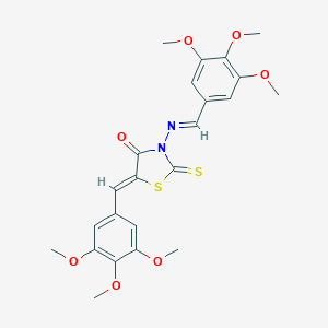 molecular formula C23H24N2O7S2 B308333 2-Thioxo-5-(3,4,5-trimethoxybenzylidene)-3-[(3,4,5-trimethoxybenzylidene)amino]-1,3-thiazolidin-4-one 