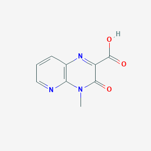 molecular formula C9H7N3O3 B3083344 4-Methyl-3-oxo-3,4-dihydropyrido[2,3-b]pyrazine-2-carboxylic acid CAS No. 114163-38-1