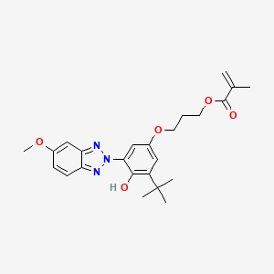 molecular formula C24H29N3O5 B3083349 3-(3-(叔丁基)-4-羟基-5-(5-甲氧基-2H-苯并[D][1,2,3]三唑-2-基)苯氧基)丙基甲基丙烯酸酯 CAS No. 114166-71-1