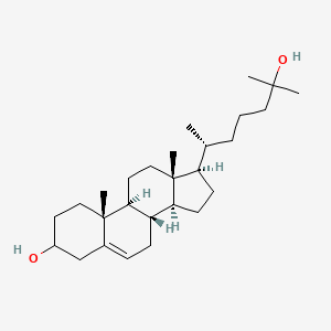 molecular formula C27H46O2 B3083355 (8S,9S,10R,13R,14S,17R)-17-[(2R)-6-羟基-6-甲基庚烷-2-基]-10,13-二甲基-2,3,4,7,8,9,11,12,14,15,16,17-十二氢-1H-环戊[a]菲-3-醇 CAS No. 114181-63-4