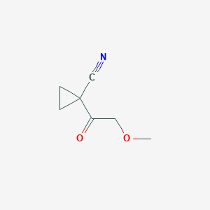 molecular formula C7H9NO2 B3083376 1-(甲氧基乙酰基)环丙烷甲腈 CAS No. 1142198-16-0