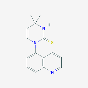 4,4-Dimethyl-1-quinolin-5-yl-1,4-dihydropyrimidine-2-thiol