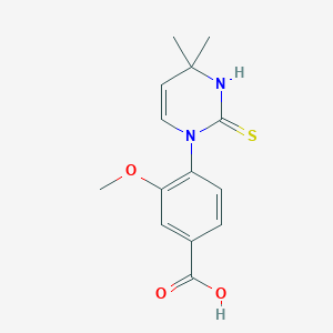 molecular formula C14H16N2O3S B3083406 4-(2-巯基-4,4-二甲基嘧啶-1(4H)-基)-3-甲氧基苯甲酸 CAS No. 1142198-83-1