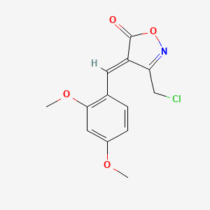 molecular formula C13H12ClNO4 B3083416 (4E)-3-(氯甲基)-4-[(2,4-二甲氧基苯基)亚甲基]-1,2-恶唑-5-酮 CAS No. 1142199-04-9