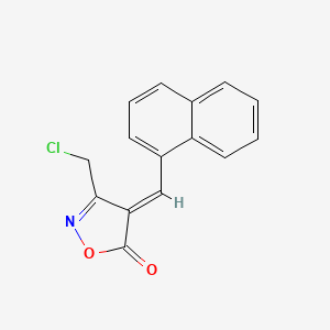 molecular formula C15H10ClNO2 B3083430 (4E)-3-(Chloromethyl)-4-(1-naphthylmethylene)-isoxazol-5(4H)-one CAS No. 1142199-29-8