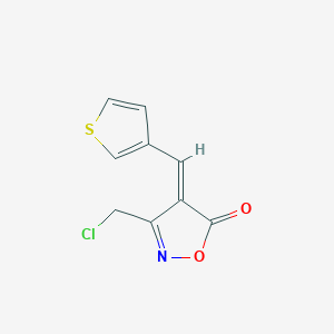 molecular formula C9H6ClNO2S B3083432 (4E)-3-(氯甲基)-4-(噻吩-3-基亚甲基)-1,2-恶唑-5(4H)-酮 CAS No. 1142199-33-4