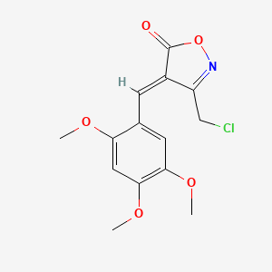 molecular formula C14H14ClNO5 B3083435 (4E)-3-(chloromethyl)-4-[(2,4,5-trimethoxyphenyl)methylidene]-1,2-oxazol-5-one CAS No. 1142199-46-9