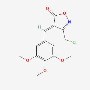 (4E)-3-(chloromethyl)-4-[(3,4,5-trimethoxyphenyl)methylidene]-1,2-oxazol-5-one