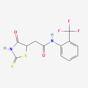 2-(2-mercapto-4-oxo-4,5-dihydro-1,3-thiazol-5-yl)-N-[2-(trifluoromethyl)phenyl]acetamide