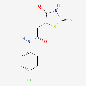 N-(4-chlorophenyl)-2-(2-mercapto-4-oxo-4,5-dihydro-1,3-thiazol-5-yl)acetamide