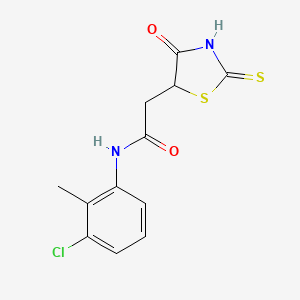 N-(3-chloro-2-methylphenyl)-2-(2-mercapto-4-oxo-4,5-dihydro-1,3-thiazol-5-yl)acetamide