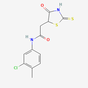 N-(3-chloro-4-methylphenyl)-2-(2-mercapto-4-oxo-4,5-dihydro-1,3-thiazol-5-yl)acetamide