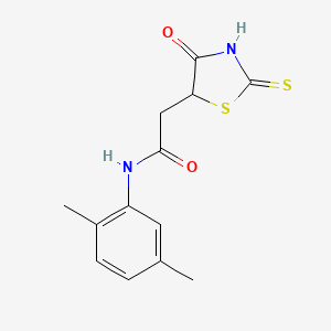 molecular formula C13H14N2O2S2 B3083538 N-(2,5-dimethylphenyl)-2-(2-mercapto-4-oxo-4,5-dihydro-1,3-thiazol-5-yl)acetamide CAS No. 1142200-37-0
