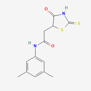 molecular formula C13H14N2O2S2 B3083541 N-(3,5-二甲苯基)-2-(2-巯基-4-氧代-4,5-二氢-1,3-噻唑-5-基)乙酰胺 CAS No. 1142200-40-5