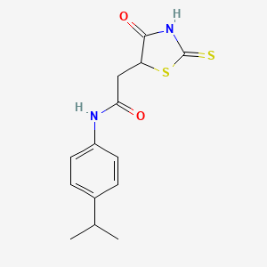 N-(4-isopropylphenyl)-2-(2-mercapto-4-oxo-4,5-dihydro-1,3-thiazol-5-yl)acetamide