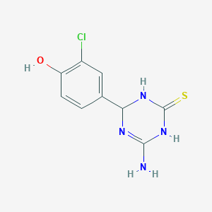 molecular formula C9H9ClN4OS B3083583 4-(4-氨基-6-巯基-1,2-二氢-1,3,5-三嗪-2-基)-2-氯苯酚 CAS No. 1142201-11-3