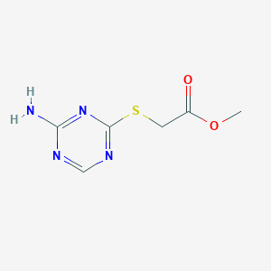 molecular formula C6H8N4O2S B3083603 Methyl [(4-amino-1,3,5-triazin-2-yl)thio]acetate CAS No. 1142201-20-4