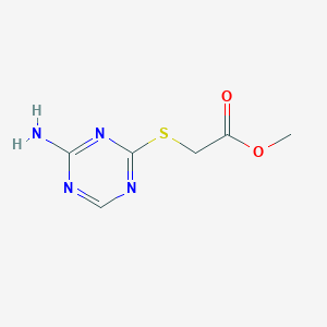 molecular formula C6H8N4O2S B3083603 [(4-氨基-1,3,5-三嗪-2-基)硫代]乙酸甲酯 CAS No. 1142201-20-4