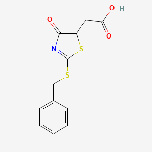 molecular formula C12H11NO3S2 B3083614 [2-(苄硫基)-4-氧代-4,5-二氢-1,3-噻唑-5-基]乙酸 CAS No. 1142201-40-8