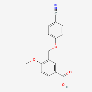 3-[(4-Cyanophenoxy)methyl]-4-methoxybenzoic acid