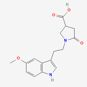1-[2-(5-methoxy-1H-indol-3-yl)ethyl]-5-oxopyrrolidine-3-carboxylic acid