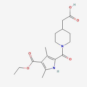 (1-{[4-(ethoxycarbonyl)-3,5-dimethyl-1H-pyrrol-2-yl]carbonyl}piperidin-4-yl)acetic acid