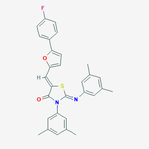3-(3,5-Dimethylphenyl)-2-[(3,5-dimethylphenyl)imino]-5-{[5-(4-fluorophenyl)-2-furyl]methylene}-1,3-thiazolidin-4-one