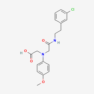 [(2-{[2-(3-Chlorophenyl)ethyl]amino}-2-oxoethyl)-(4-methoxyphenyl)amino]acetic acid
