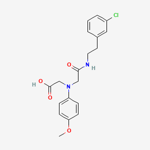 molecular formula C19H21ClN2O4 B3083666 [(2-{[2-(3-Chlorophenyl)ethyl]amino}-2-oxoethyl)-(4-methoxyphenyl)amino]acetic acid CAS No. 1142204-29-2