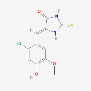 (5Z)-5-[(2-chloro-4-hydroxy-5-methoxyphenyl)methylidene]-2-sulfanylideneimidazolidin-4-one